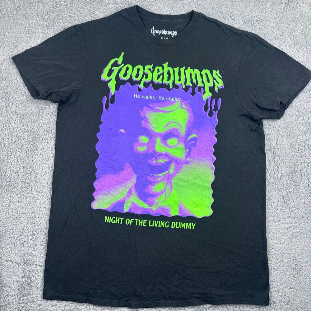 Goosebumps T-Shirt Mens Medium Black Night of the Living Dummy SlappyGraphic Tee
